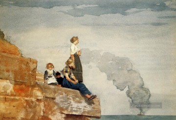  aquarelle - Fishermans Familie alias der Ausblick Winslow Homer Aquarelle